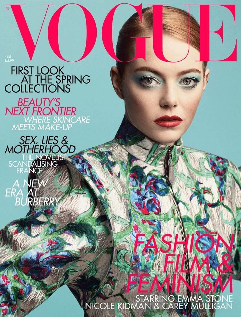 Emma Stone is the February cover star of British Vogue.&nbsp;