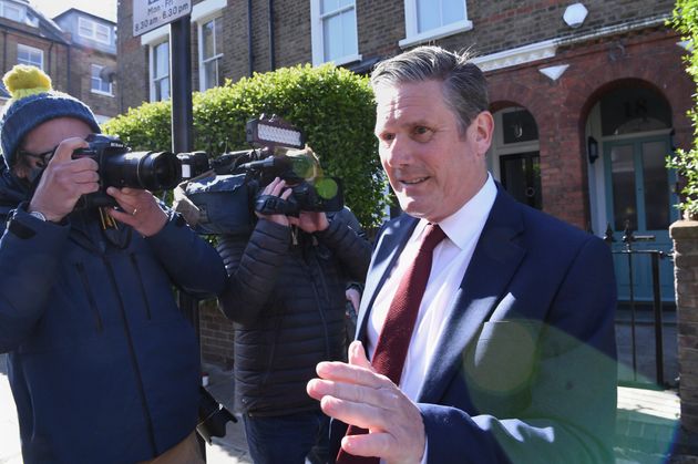 Labour leader Sir Keir Starmer leaving his north London home following the result in the Hartlepool parliamentary...