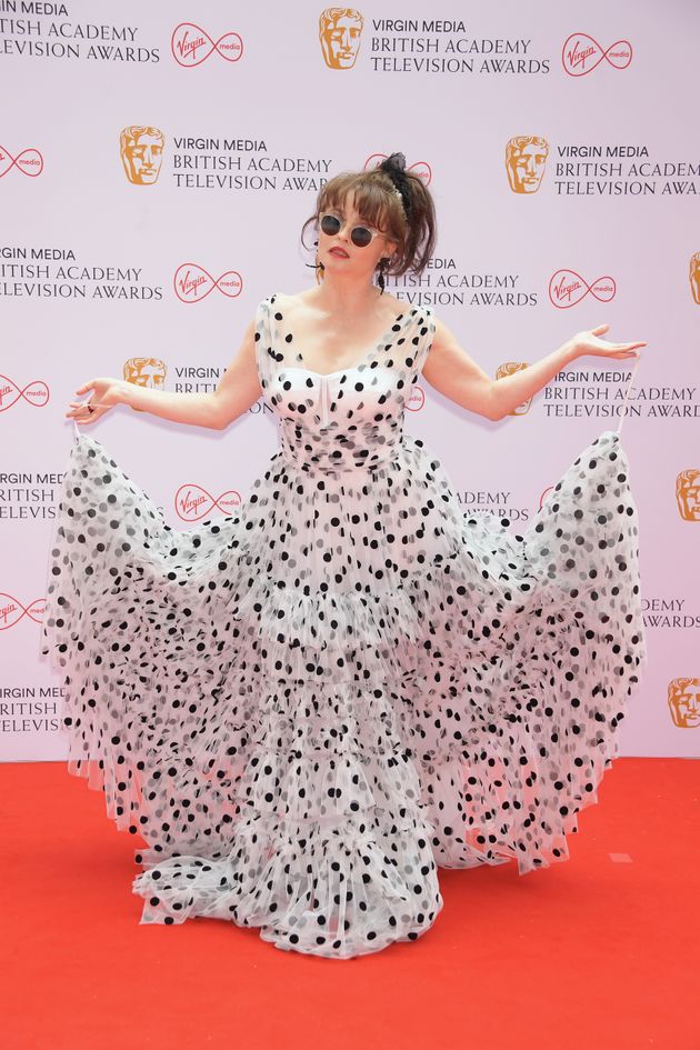 LONDON, ENGLAND - JUNE 06: Helena Bonham Carter arrives at the Virgin Media British Academy Television...