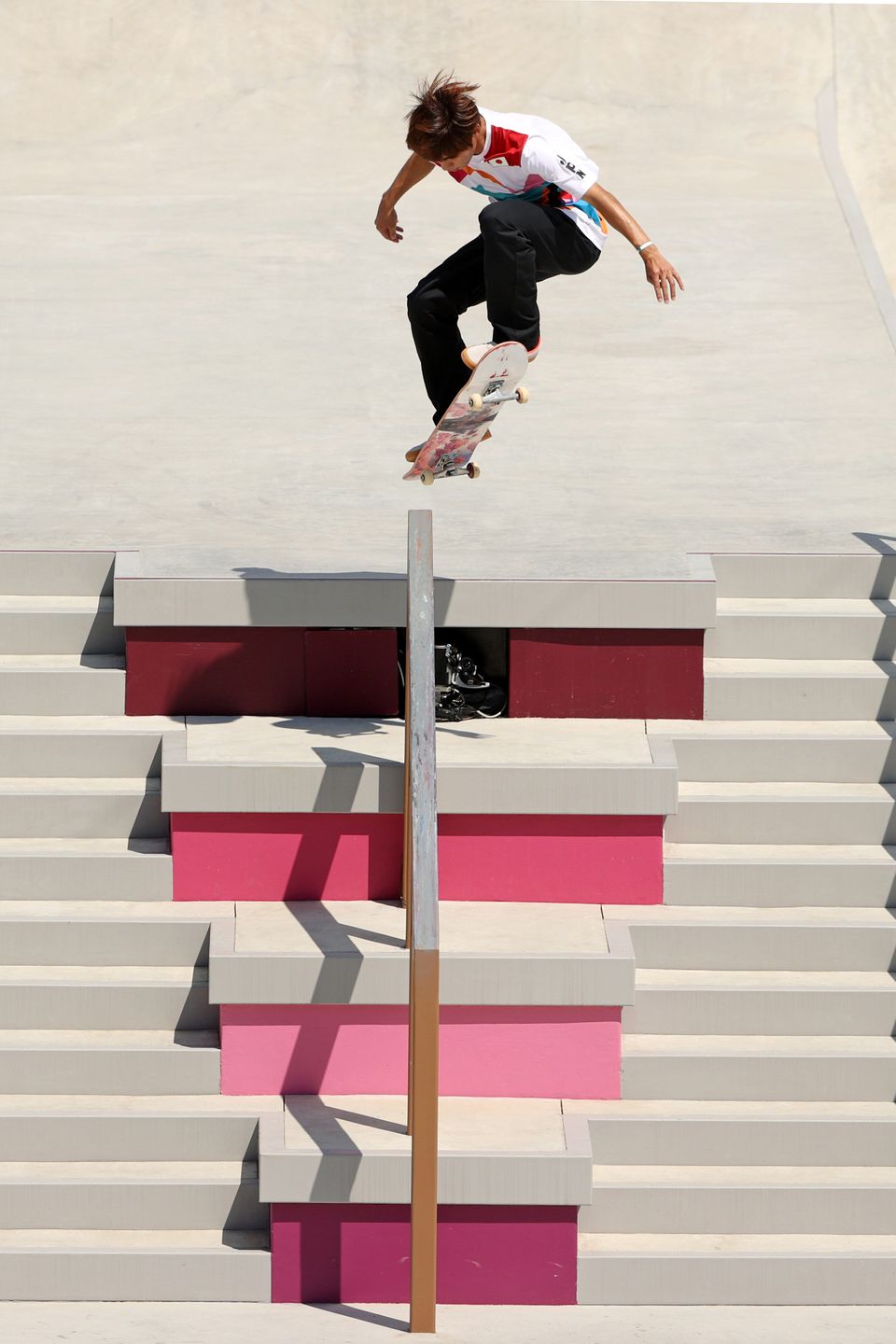 Yuto Horigome of Team Japan competes at the Skateboarding Men's Street