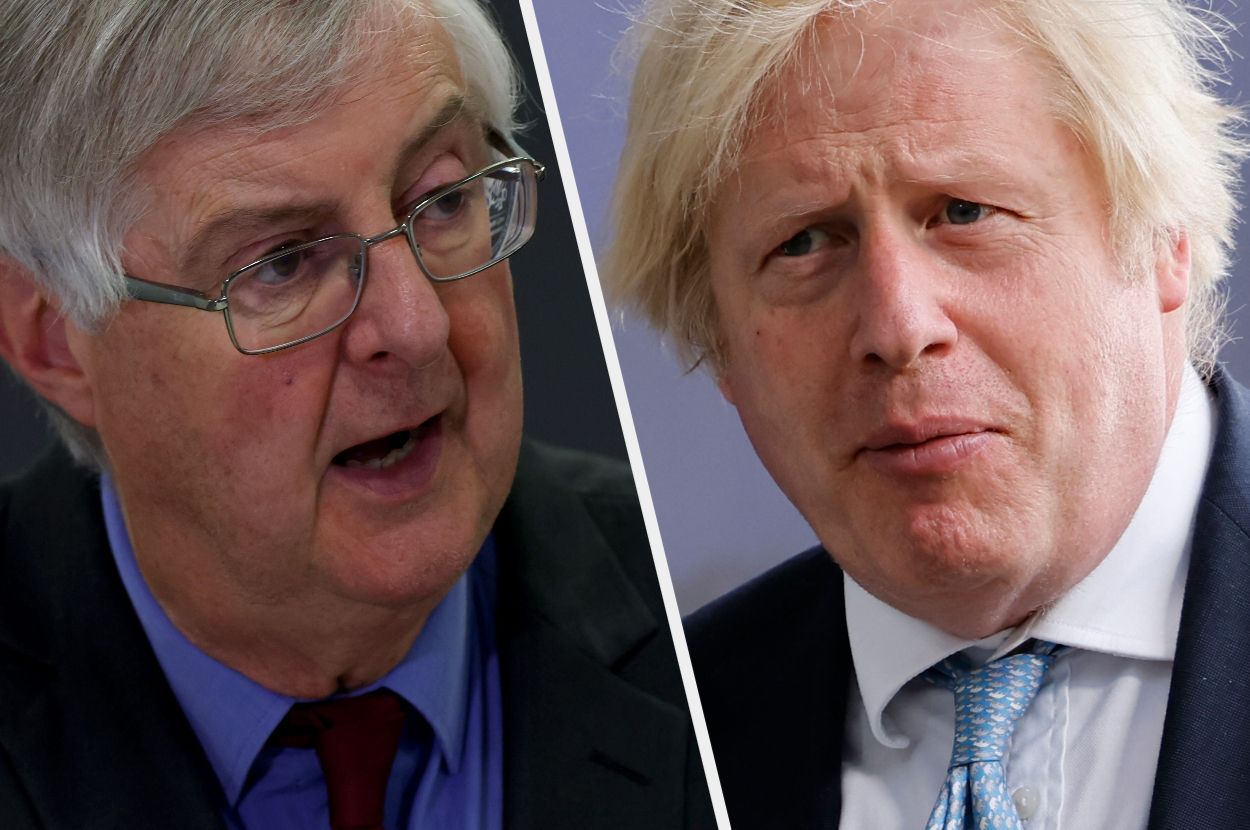 Wales first minister Mark Drakeford and prime minister Boris