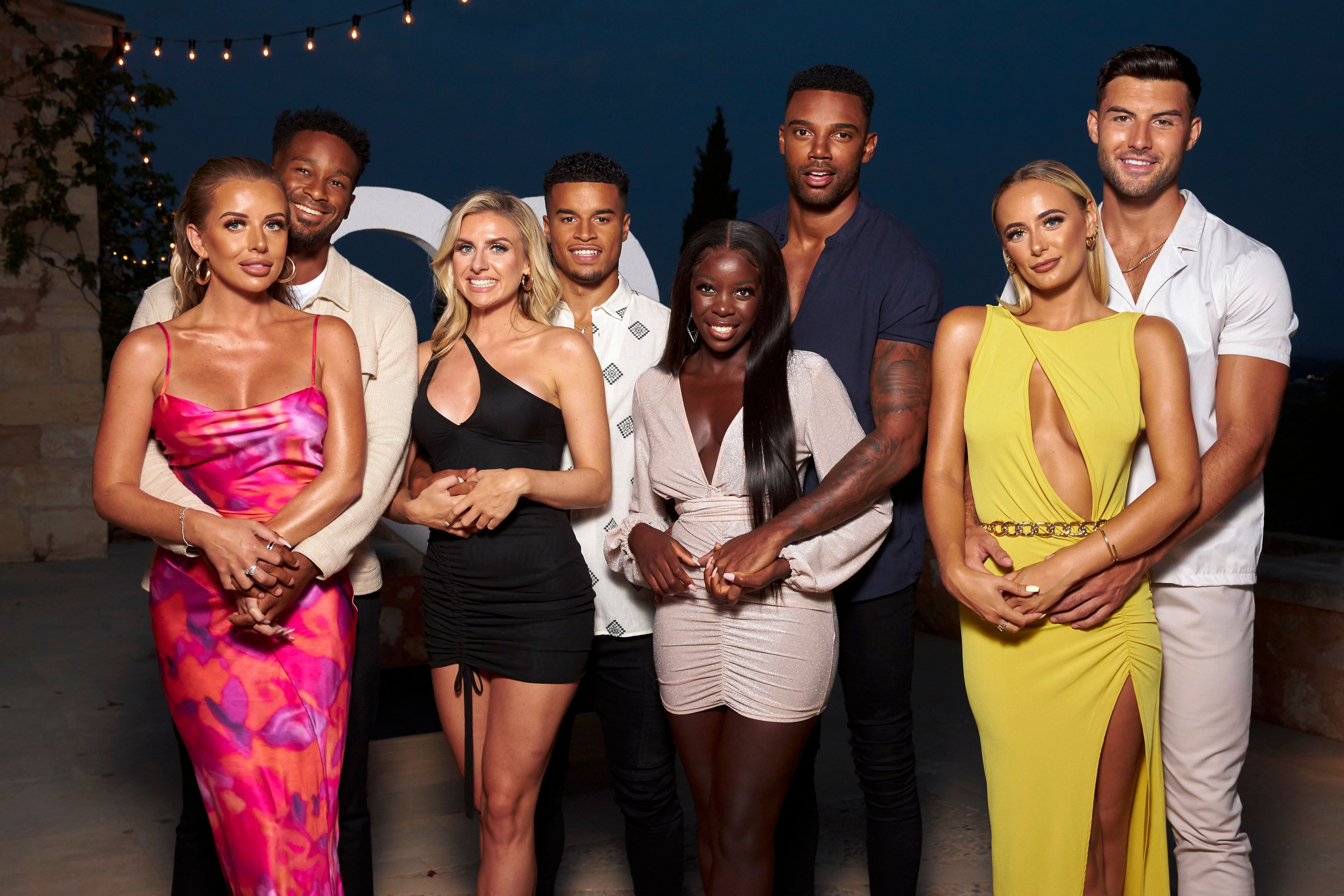 Love Island finalists Faye Winter and Teddy Soares, Chloe Burrows and Toby Aromolaran, Kaz Kamwi and...