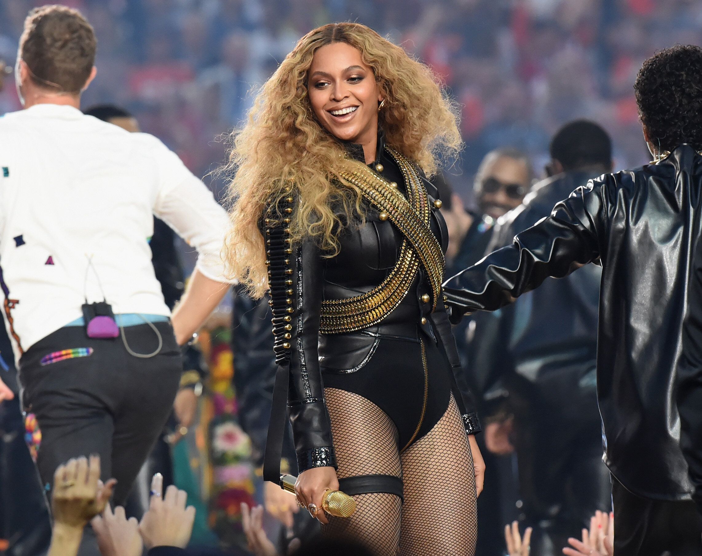 Beyonce performing during the Super Bowl 50 Halftime Show in 2016.&nbsp;&nbsp;