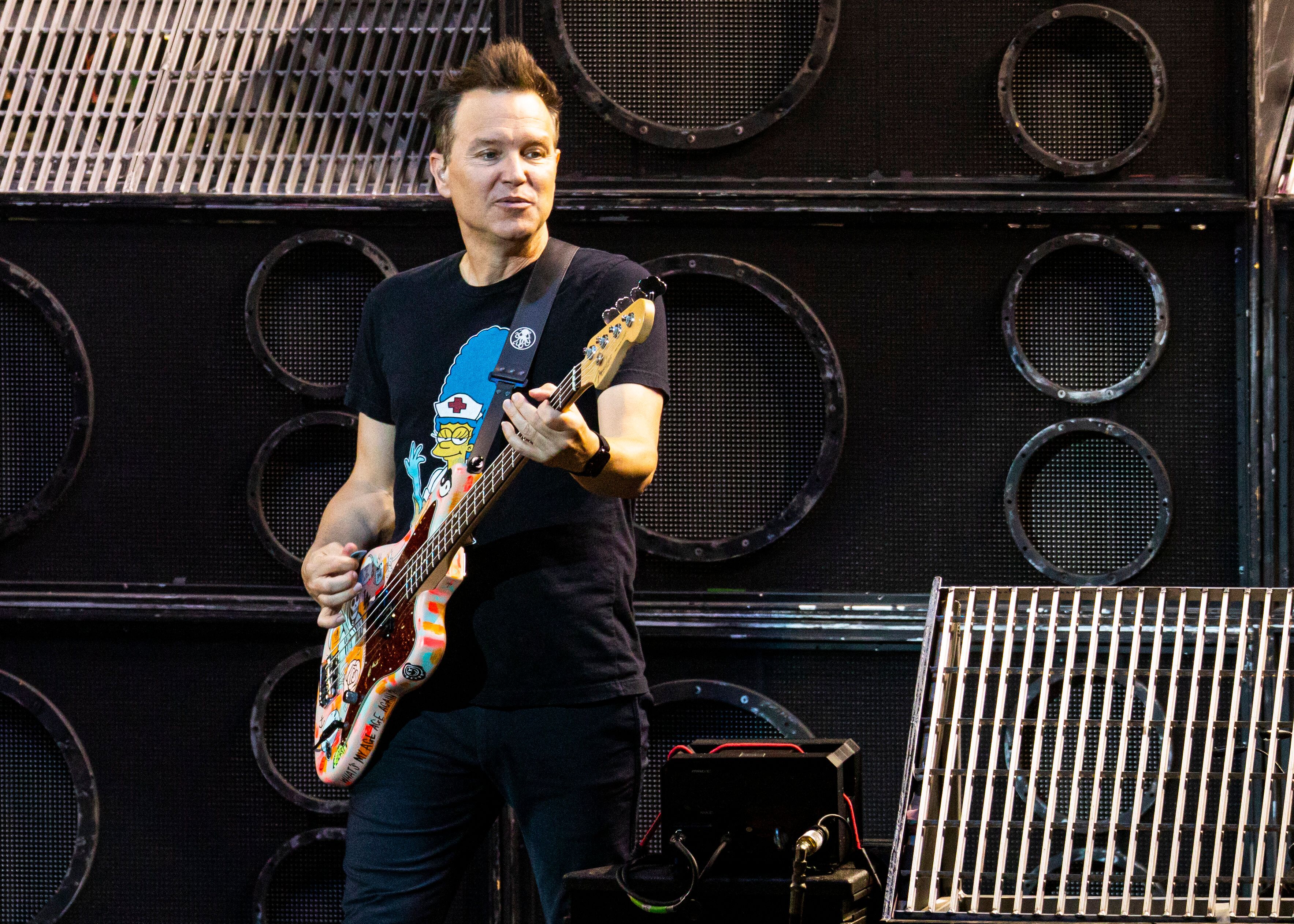 Mark Hoppus on stage in