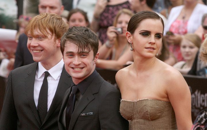 Rupert Grint, Daniel Radcliffe and Emma Watson attend the New York premiere of Harry Potter and the Deathly Hallows - Part 2 