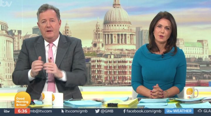 Piers presented Good Morning Britain for six years alongside Susanna Reid