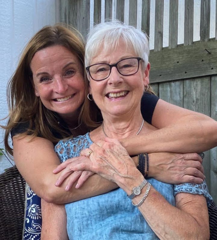 The author and her mom during their first visit in 18 months (because of the pandemic) in July 2021 in Kingston, Ontario, Canada.