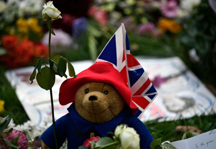 Another Paddington Bear teddy in Green Park, near Buckingham Palace.