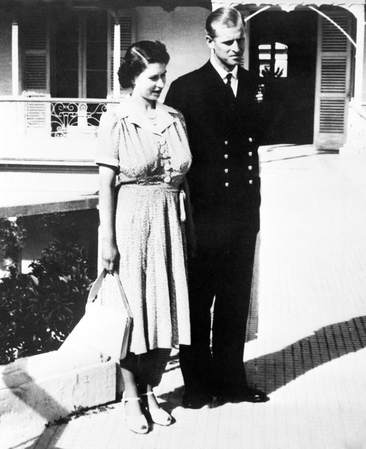 Princess Elizabeth and the Duke of Edinburgh, celebrating the her 24th birthday at Villa Guardamangia, Malta