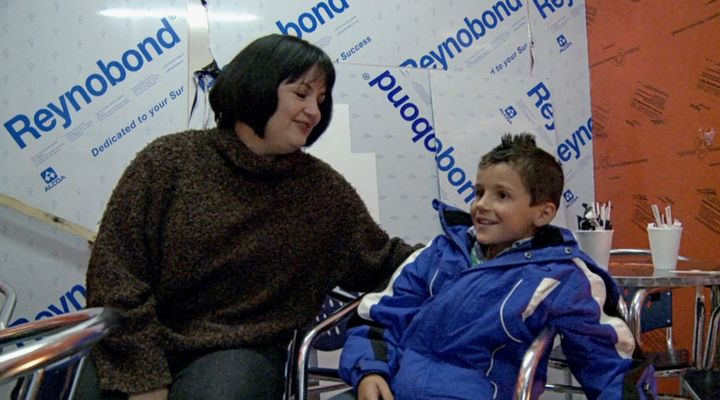 Ruth Jones with her real-life nephew