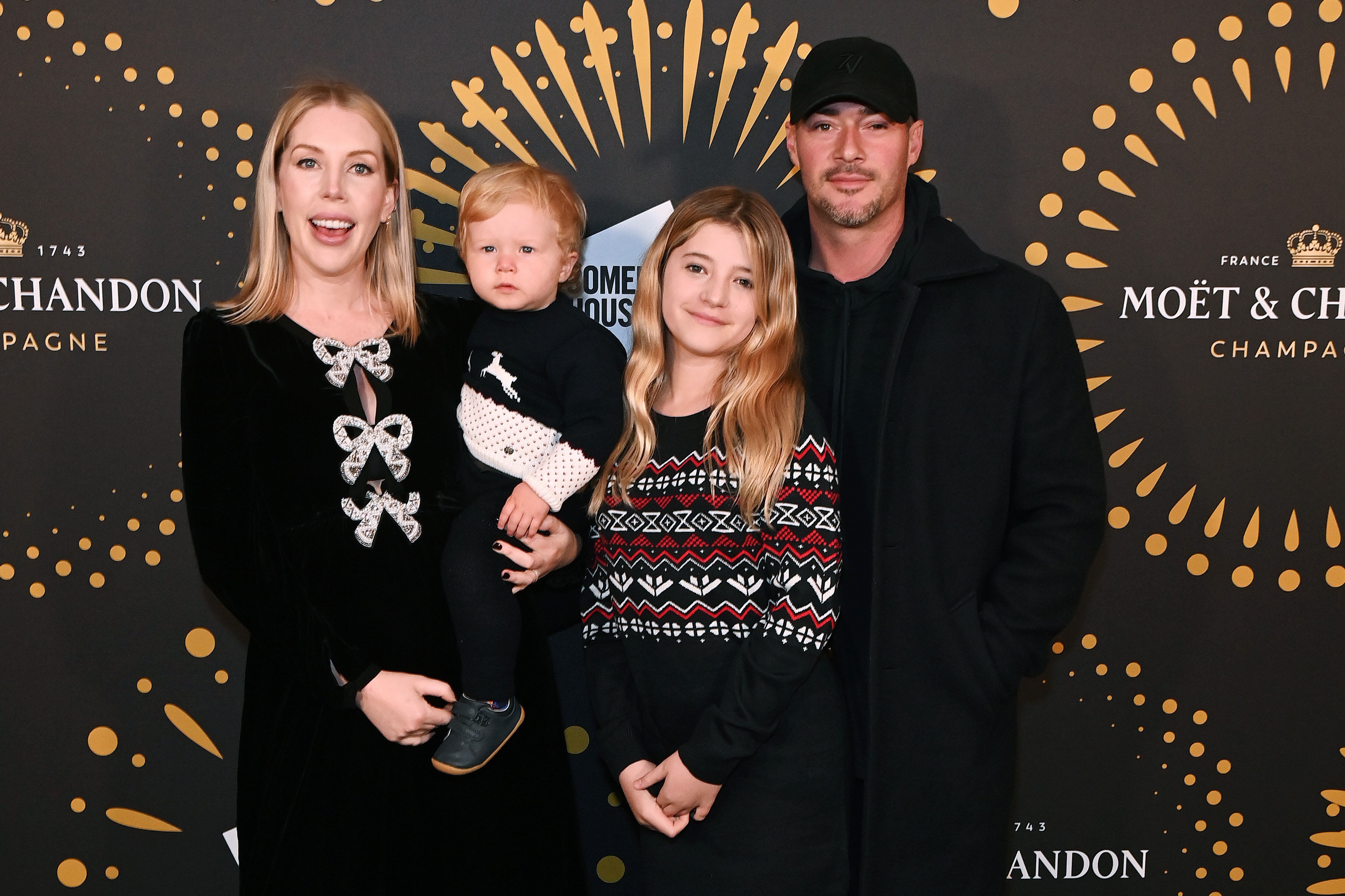 Katherine Ryan with her children, Fred and Violet, and her partner Bobby Kootsrtra