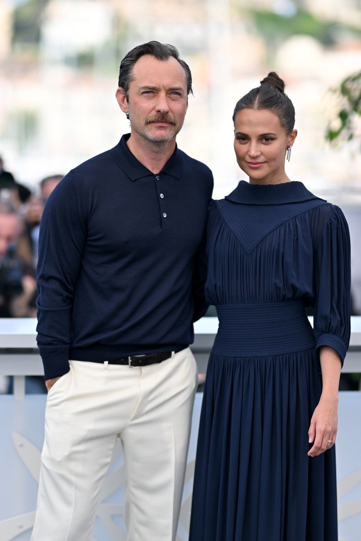 Jude Law and Alicia Vikander at the 2023 Cannes Film Festival, where "Firebrand" had its world premiere. 