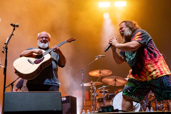 Tenacious D performing live in 2022