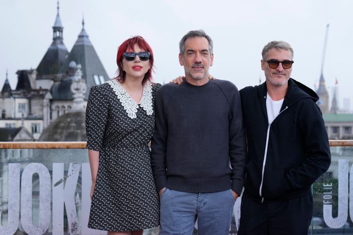 Lady Gaga, Todd Phillips and Joaquin Phoenix in London