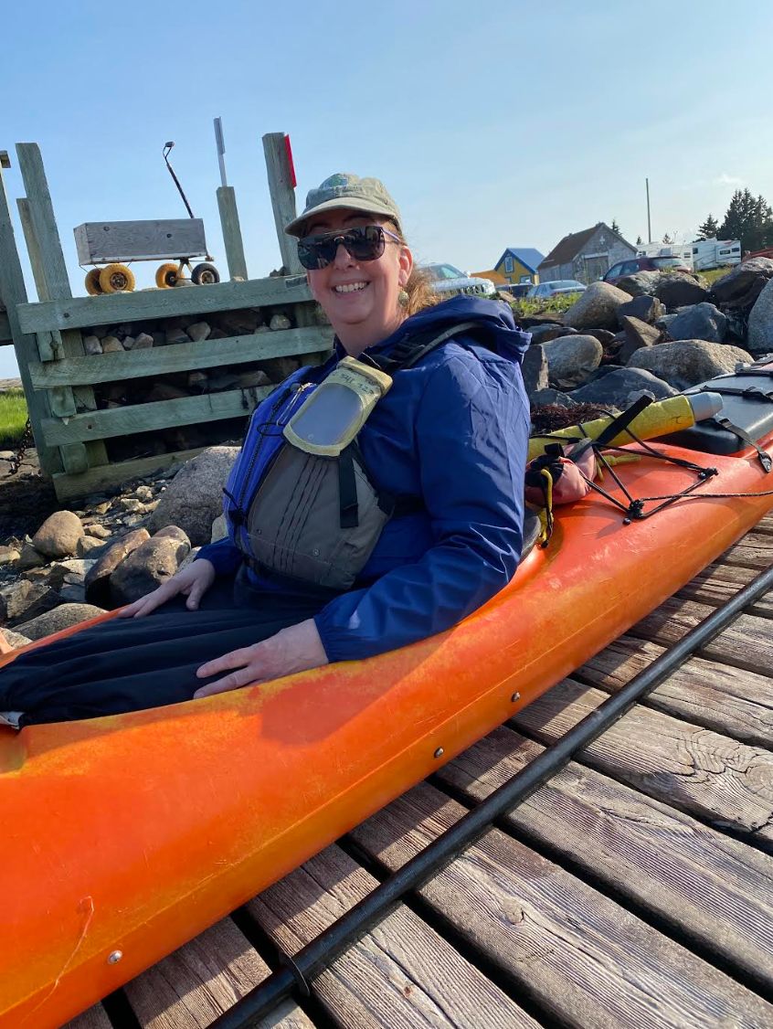 The author kayaking in Nova Scotia, Canada, in 2023.